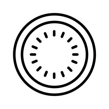 İnce çizgi şeklinde karpuz ikonu. Vektör illüstrasyon grafik tasarımı