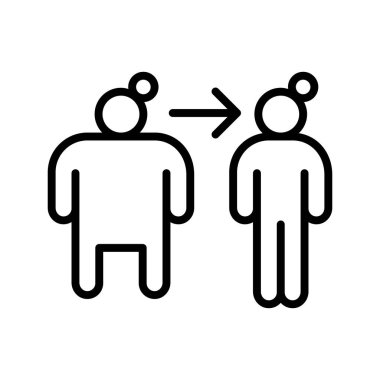 İnce çizgi şeklinde liposuction simgesi. Vektör illüstrasyon grafik tasarımı