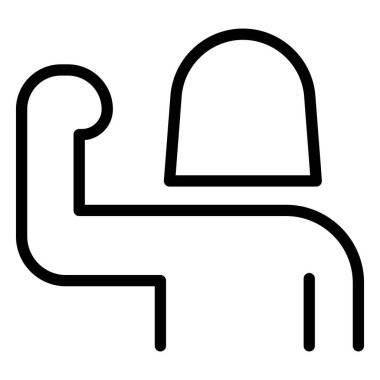 İnce çizgili güçlü kadın ikonu. Vektör illüstrasyon grafik tasarımı