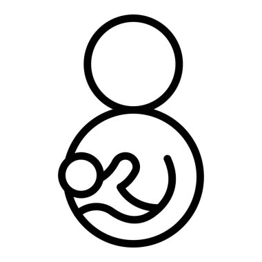 İnce çizgi şeklinde ebeveyn simgesi. Vektör illüstrasyon grafik tasarımı