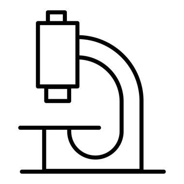 İnce çizgi şeklinde bir laboratuvar simgesi. Vektör illüstrasyon grafik tasarımı