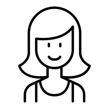 Ana simge ince çizgi şeklinde. Vektör illüstrasyon grafik tasarımı