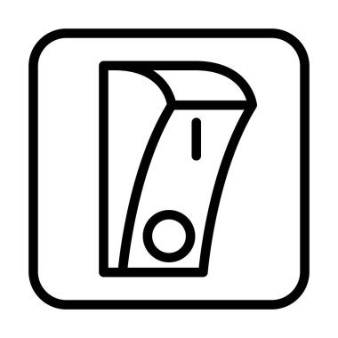 Simgeyi ince çizgi şeklinde değiştir. Vektör illüstrasyon grafik tasarımı