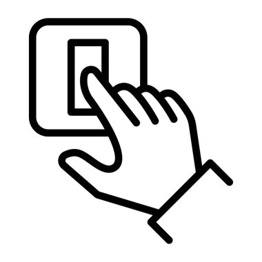 Simgeyi ince çizgi şeklinde değiştir. Vektör illüstrasyon grafik tasarımı