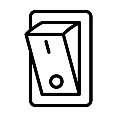 Simgeyi ince çizgi şeklinde değiştir. Vektör illüstrasyon grafik tasarımı