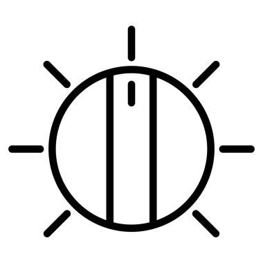 Simgeyi ince çizgi şeklinde değiştir. Vektör illüstrasyon grafik tasarımı