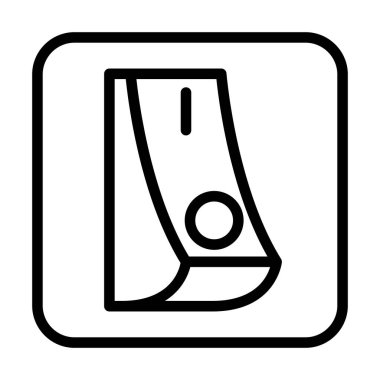 Simgeyi ince çizgi şeklinde değiştir. Vektör illüstrasyon grafik tasarımı