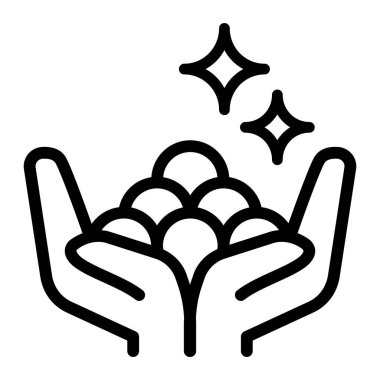 İnce çizgi şeklinde bonus ikonu. Vektör illüstrasyon grafik tasarımı