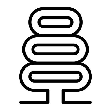 İnce çizgi şeklinde bir ağaç simgesi. Vektör illüstrasyon grafik tasarımı