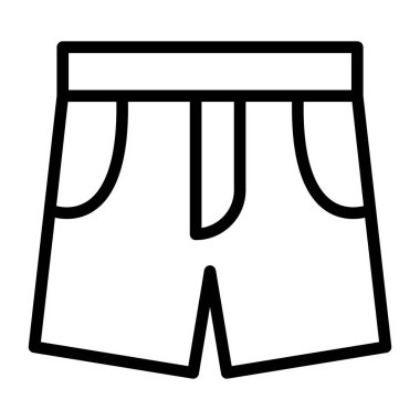 İnce çizgi şeklinde kısa simge. Vektör illüstrasyon grafik tasarımı