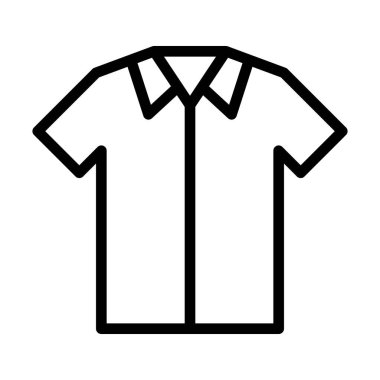Gömlek ikonu ince çizgi şeklinde. Vektör illüstrasyon grafik tasarımı