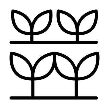 İnce çizgi şeklinde filizlenme ikonu. Vektör illüstrasyon grafik tasarımı