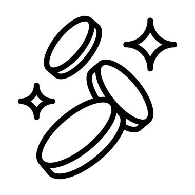 İnce çizgi şeklinde gelir simgesi. Vektör illüstrasyon grafik tasarımı