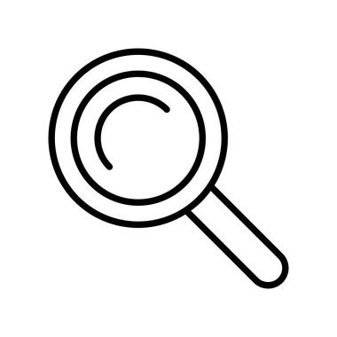 İnce çizgi biçiminde araştırma simgesi. Vektör illüstrasyon grafik tasarımı