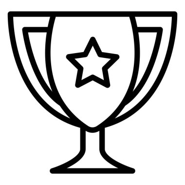 İnce çizgi şeklinde ödül ikonu. Vektör illüstrasyon grafik tasarımı