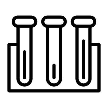İnce çizgi şeklinde bir kimya ikonu. Vektör illüstrasyon grafik tasarımı