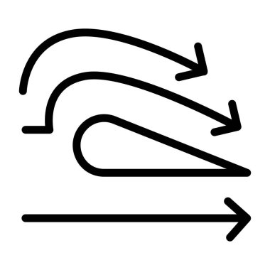 Fizik ikonu ince çizgi şeklinde. Vektör illüstrasyon grafik tasarımı