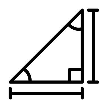 İnce çizgi şeklinde matematik simgesi. Vektör illüstrasyon grafik tasarımı