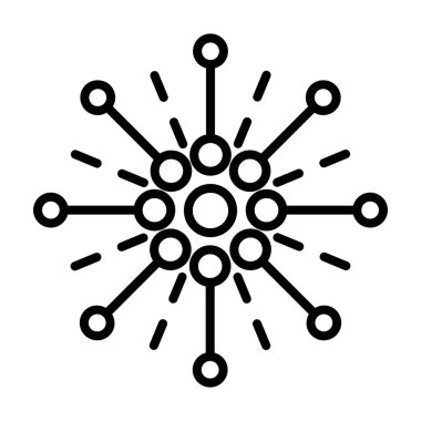 İnce çizgi şeklinde havai fişek ikonu. Vektör illüstrasyon grafik tasarımı