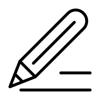 İnce satır biçiminde metin simgesi. Vektör illüstrasyon grafik tasarımı