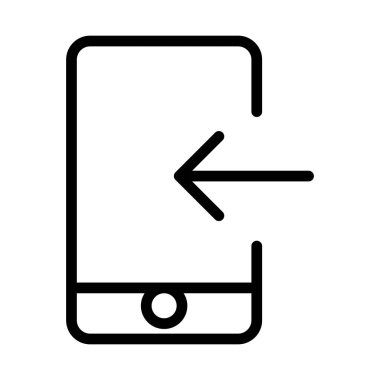 Veri aktarım simgesi ince çizgi biçiminde. Vektör illüstrasyon grafik tasarımı