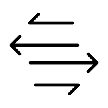 Veri aktarım simgesi ince çizgi biçiminde. Vektör illüstrasyon grafik tasarımı