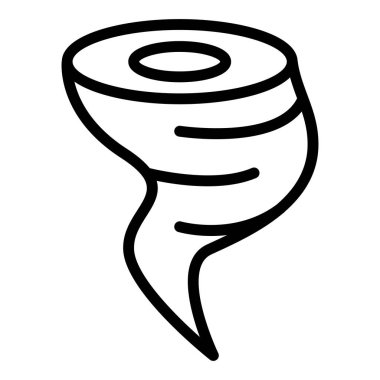 Fırtına ikonu ince çizgi şeklinde. Vektör illüstrasyon grafik tasarımı