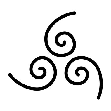 Fırtına ikonu ince çizgi şeklinde. Vektör illüstrasyon grafik tasarımı