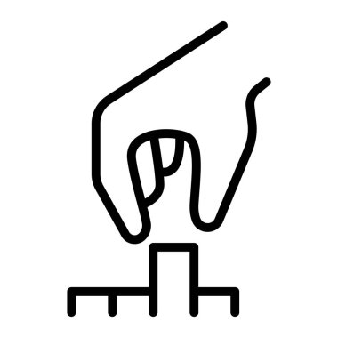 İnce çizgi şeklinde sürükleme simgesi. Vektör illüstrasyon grafik tasarımı