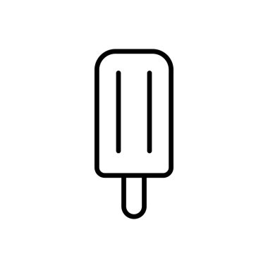 İnce çizgi şeklinde dondurma ikonu. Vektör illüstrasyon grafik tasarımı