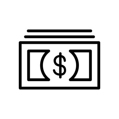 Para, nakit ikonu ince çizgi şeklinde. Vektör illüstrasyon grafik tasarımı