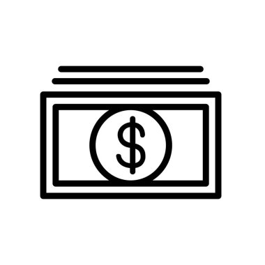 Para, nakit ikonu ince çizgi şeklinde. Vektör illüstrasyon grafik tasarımı