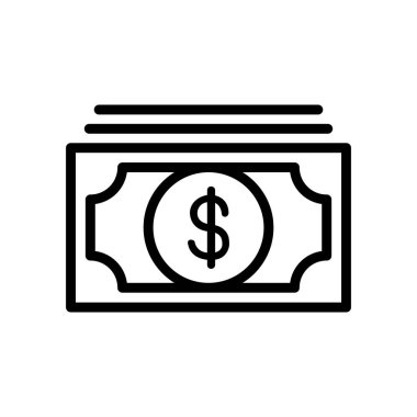 Para, nakit ikonu ince çizgi şeklinde. Vektör illüstrasyon grafik tasarımı
