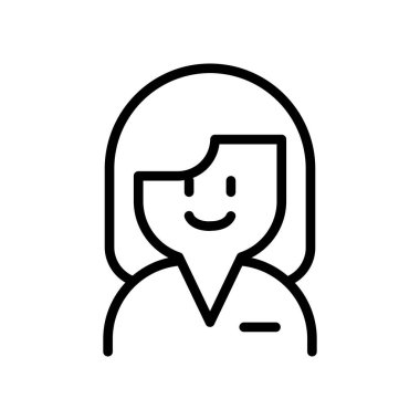 İnce çizgi şeklinde bankacı ikonu. Vektör illüstrasyon grafik tasarımı