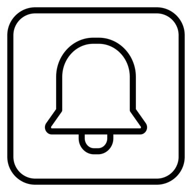 İnce çizgi şeklinde bildirim simgesi. Vektör illüstrasyon grafik tasarımı