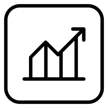 İnce çizgili yatırım simgesi. Vektör illüstrasyon grafik tasarımı