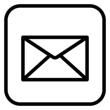 İnce satır biçiminde e- posta simgesi. Vektör illüstrasyon grafik tasarımı