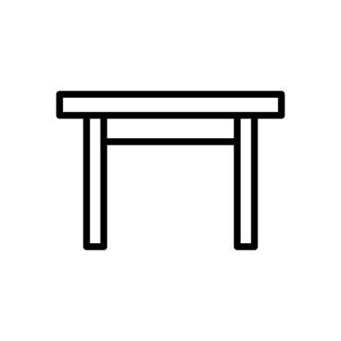 İnce çizgi biçiminde tablo simgesi. Vektör illüstrasyon grafik tasarımı