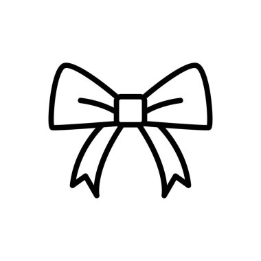 İnce çizgi şeklinde hediye ikonu. Vektör illüstrasyon grafik tasarımı