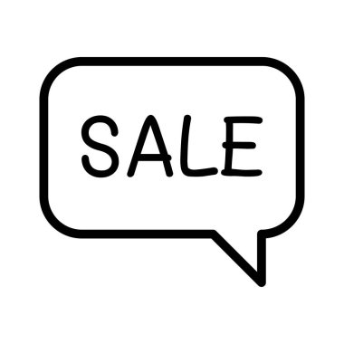 İnce çizgili ikon satışı. Vektör illüstrasyon grafik tasarımı