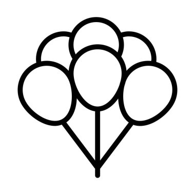 İnce çizgi şeklinde balon ikonu. Vektör illüstrasyon grafik tasarımı