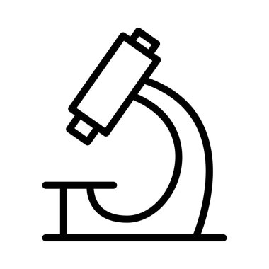 İnce çizgi şeklinde bir laboratuvar simgesi. Vektör illüstrasyon grafik tasarımı