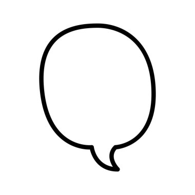 İnce çizgi şeklinde sohbet ikonu. Vektör illüstrasyon grafik tasarımı