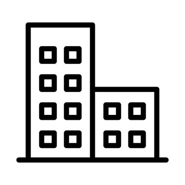 İnce çizgi şeklinde bir ikon oluşturuluyor. Vektör illüstrasyon grafik tasarımı