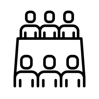 İnce çizgi şeklinde bir simgeyle tanışma. Vektör illüstrasyon grafik tasarımı