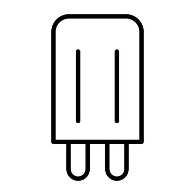 İnce çizgi şeklinde dondurma ikonu. Vektör illüstrasyon grafik tasarımı