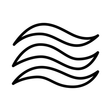 İnce çizgi şeklinde rüzgar simgesi. Vektör illüstrasyon grafik tasarımı