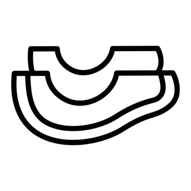 İnce çizgi biçimli Avokado dilimi grafiksel tasarım