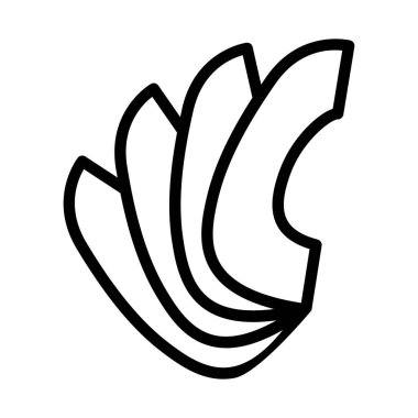 İnce çizgi biçimli Avokado dilimi grafiksel tasarım