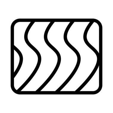 İnce çizgi biçimli somon simgesi Vektör çizimi grafik tasarımı